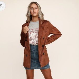 NWT Blazer Faux Suede- Maxwell Boutique Crosby Blazer